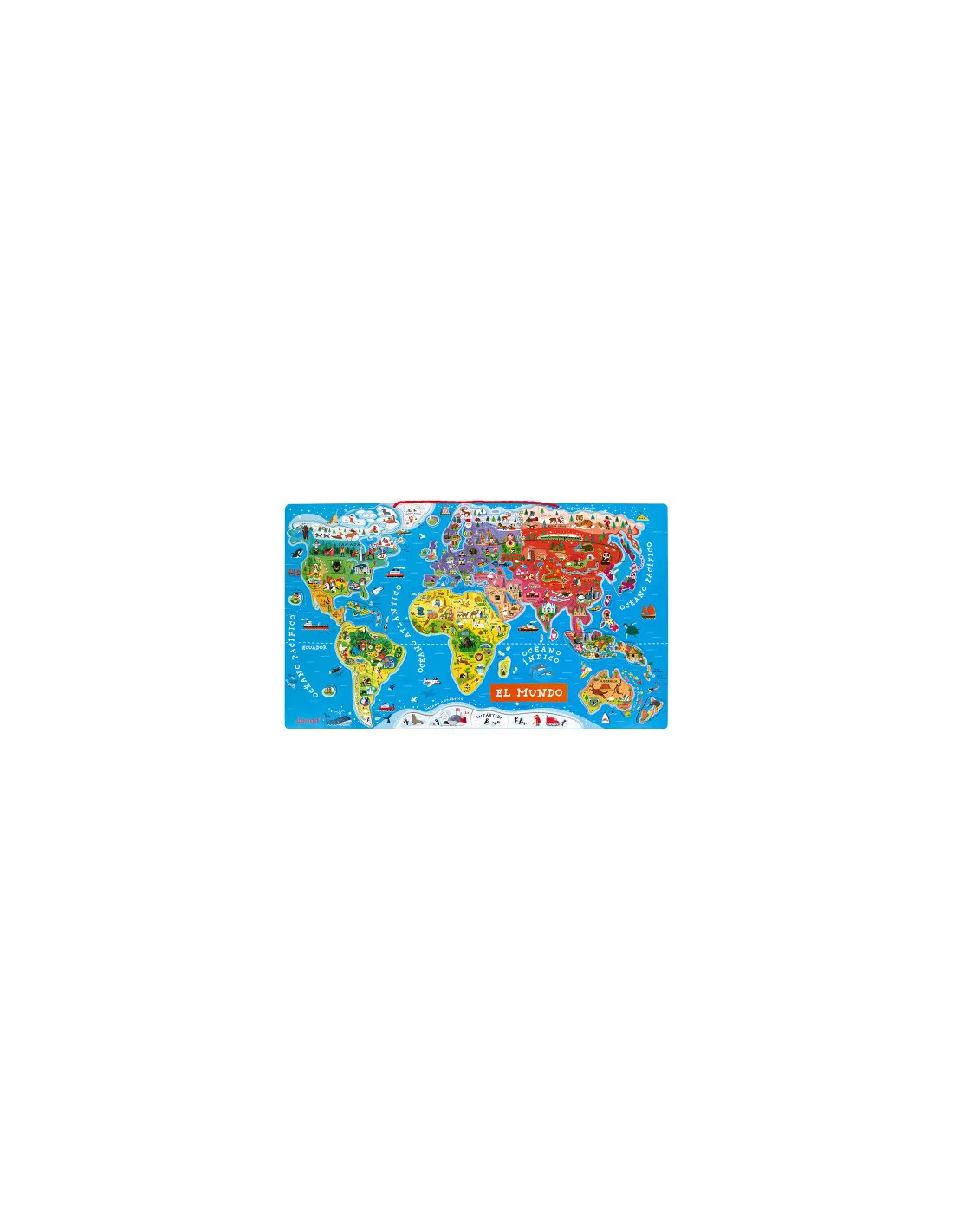Puzle magnético Atlas mundial en español de Janod