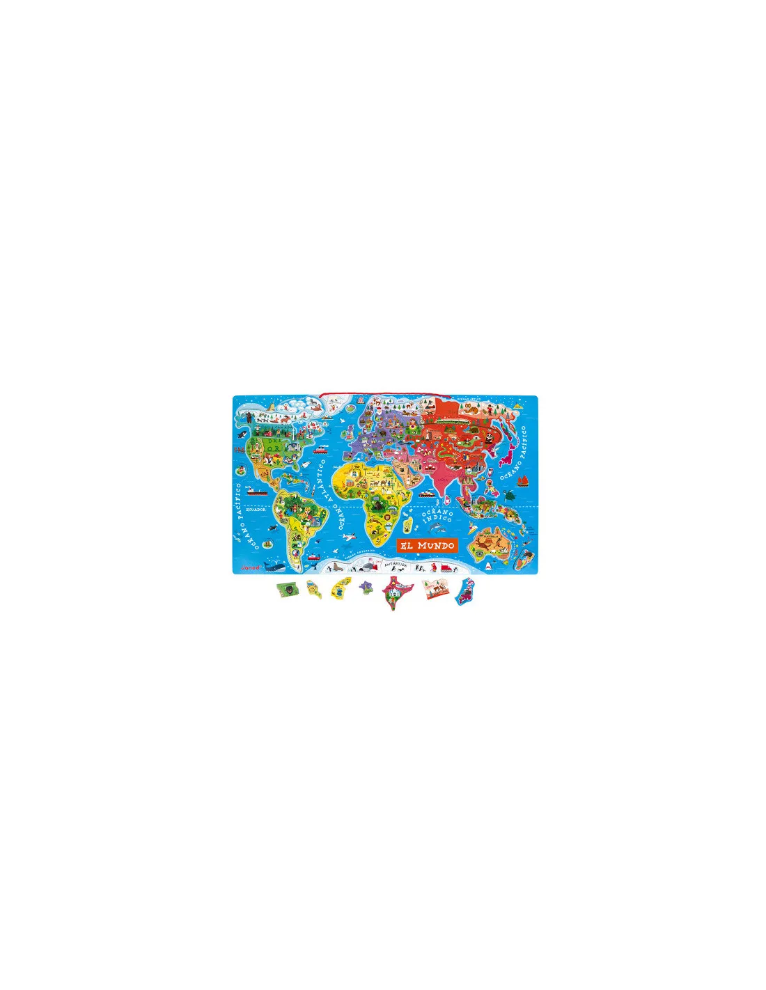 Puzle magnético Atlas mundial en español de Janod