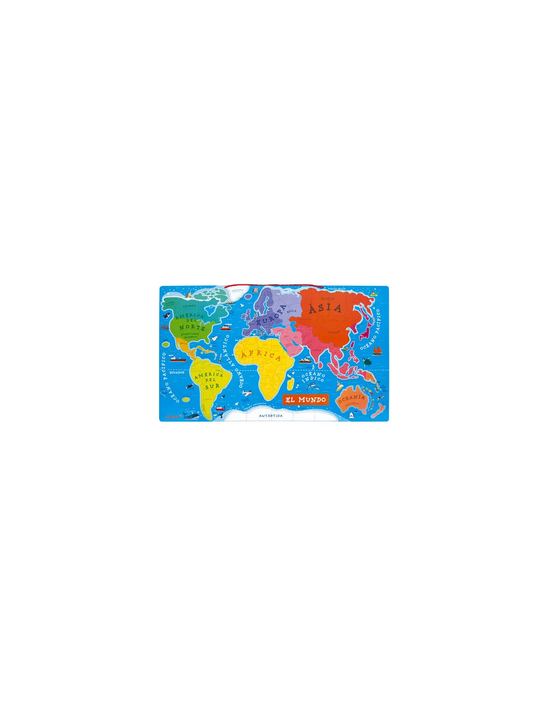 Puzle magnético Atlas mundial en español de Janod