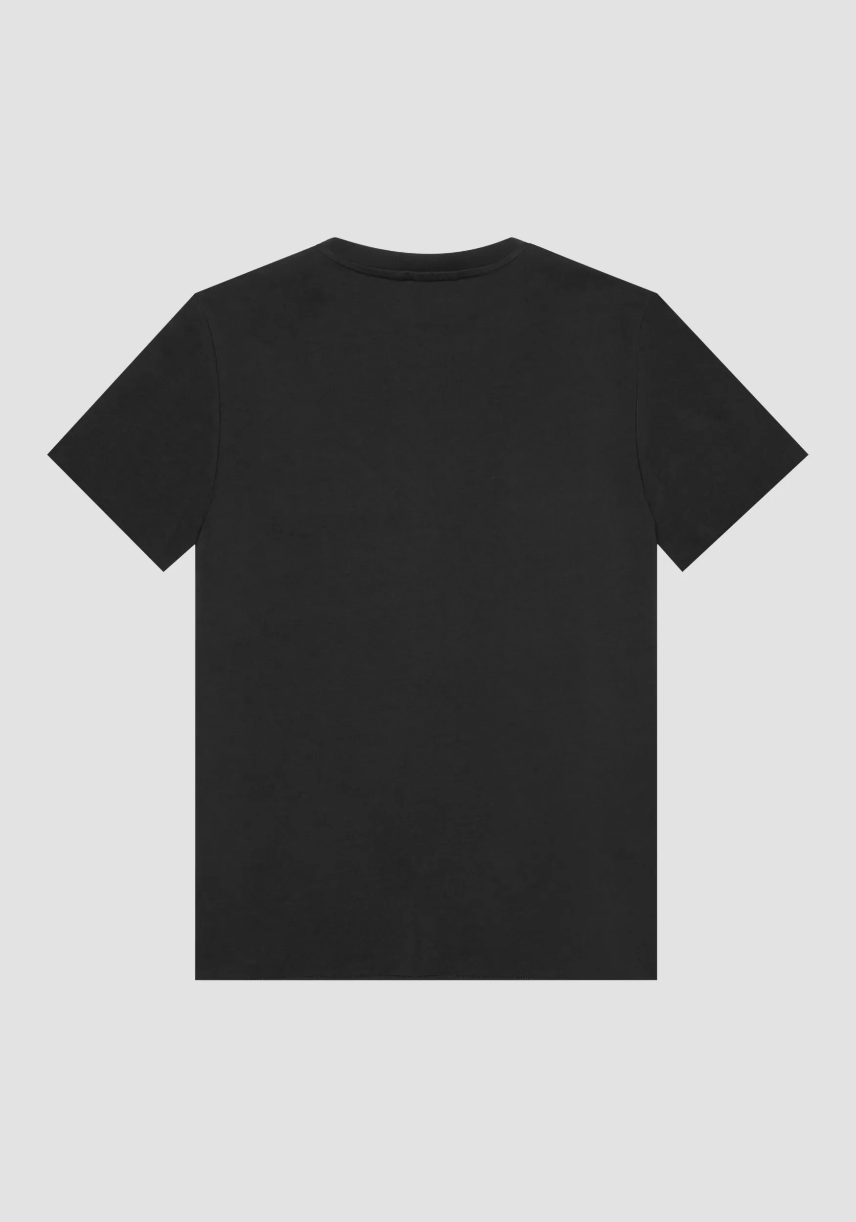 RELAXED FIT COTTON TSHIRT WITH LOGO PLAQUE