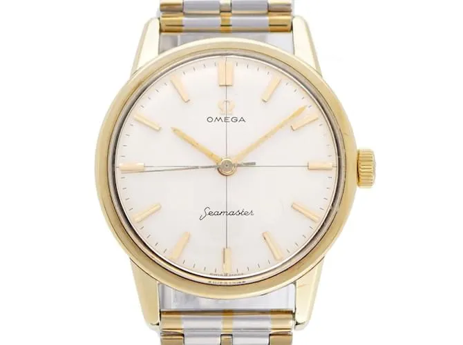RELOJ OMEGA SEAMASTER CROSSLINE 143904SC DE CUERDA MANUAL PLATA DORADO 
