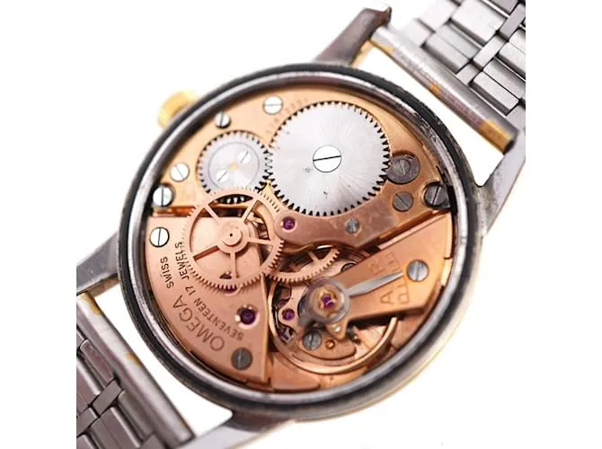 RELOJ OMEGA SEAMASTER CROSSLINE 143904SC DE CUERDA MANUAL PLATA DORADO 