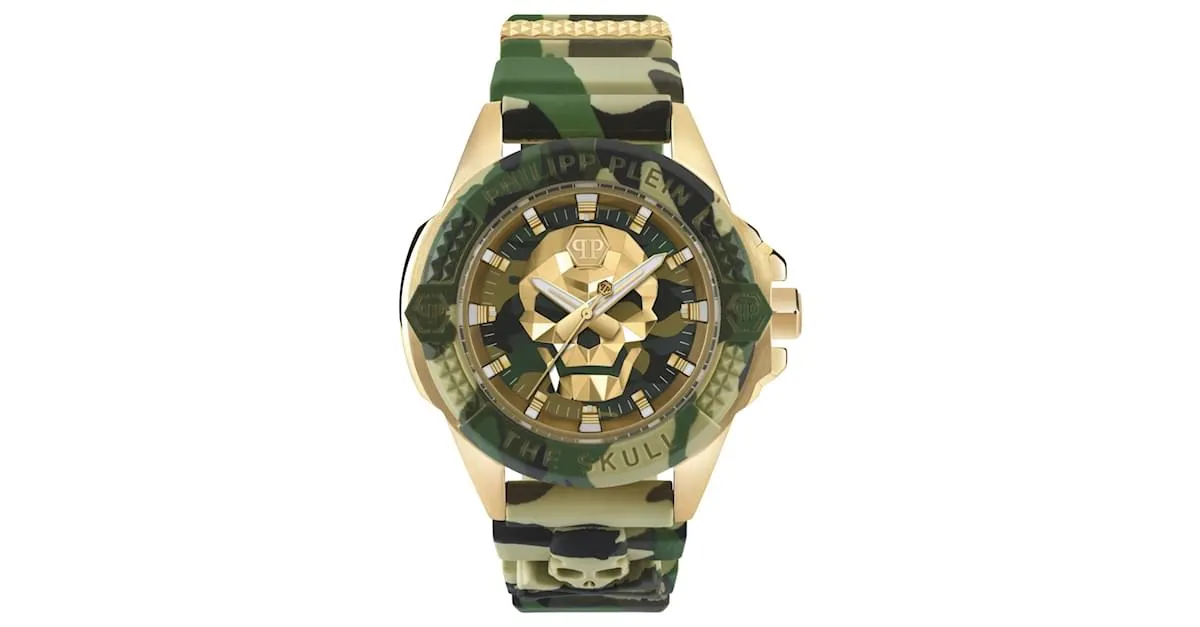 Reloj Philipp Plein The $kull de silicona Dorado Metálico 
