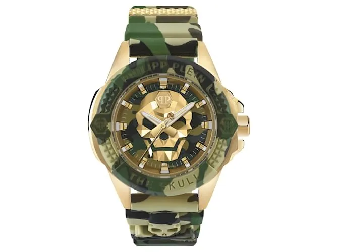 Reloj Philipp Plein The $kull de silicona Dorado Metálico 