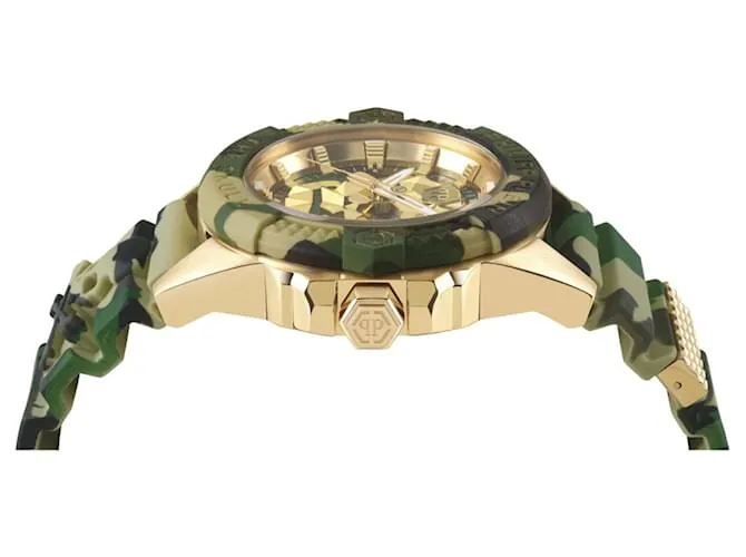 Reloj Philipp Plein The $kull de silicona Dorado Metálico 