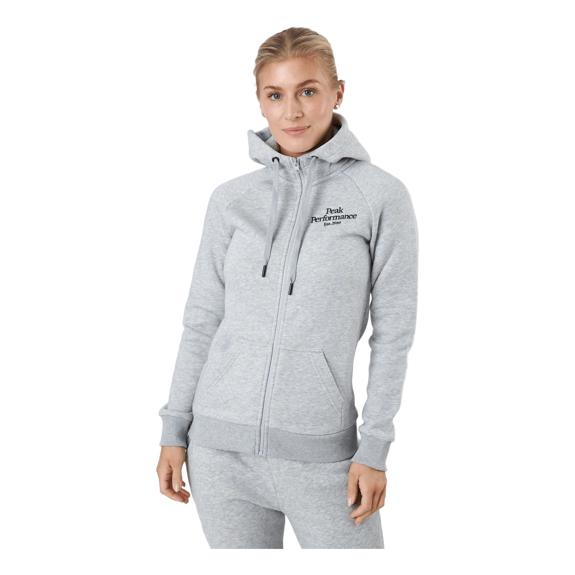Rendimiento máximo W Original Zip Hood Med Grey Melange