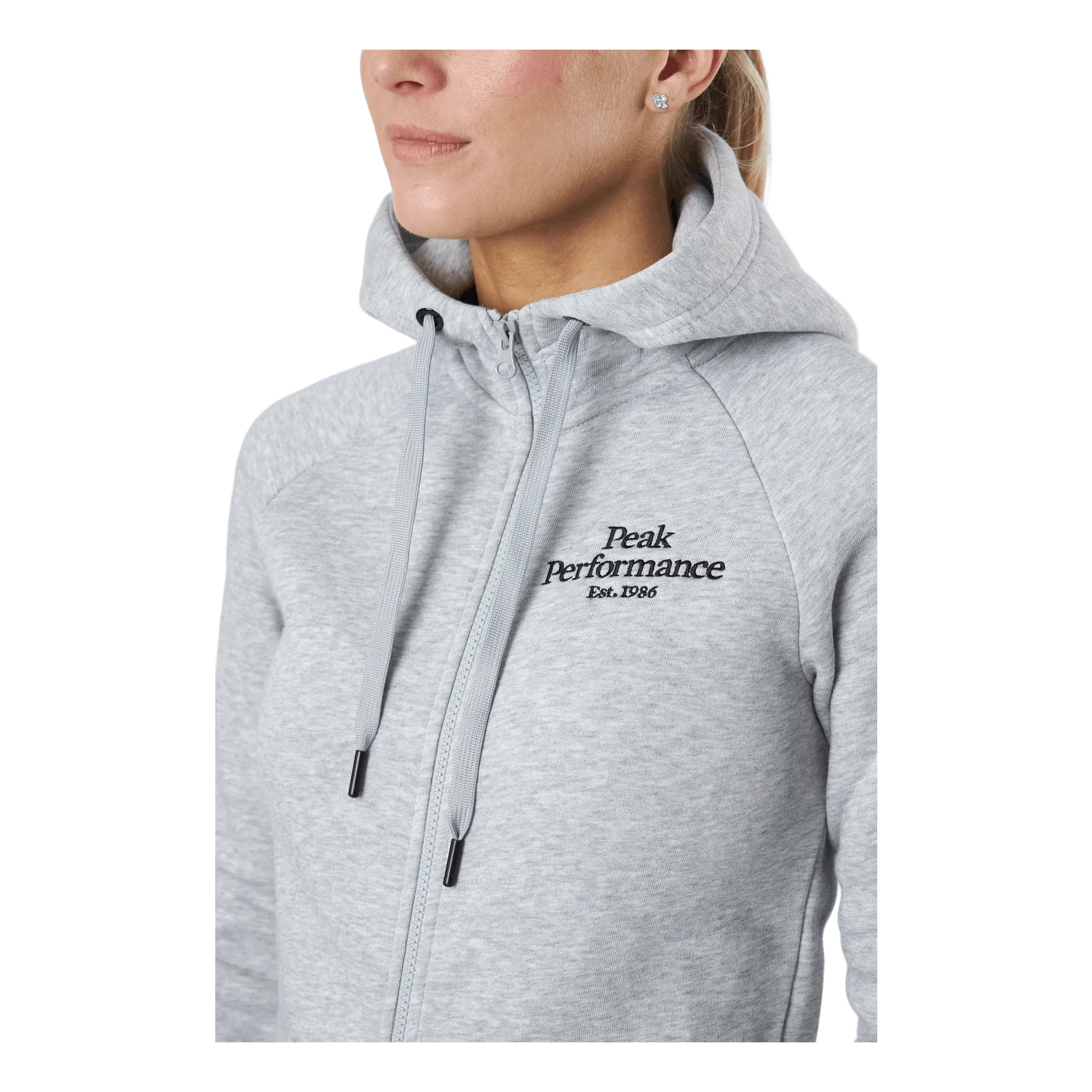 Rendimiento máximo W Original Zip Hood Med Grey Melange