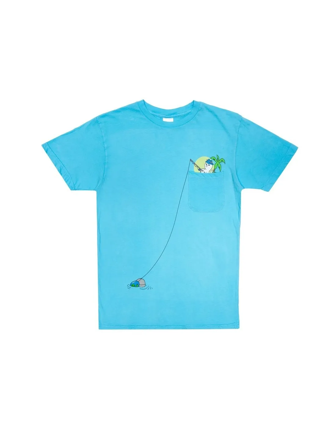 RIP N DIP FOREIGN FISH POCKET  AZUL  CAMISETA