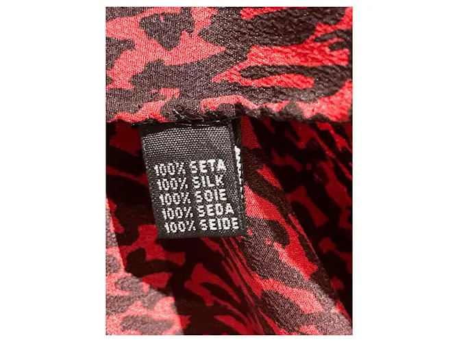 SAINT LAURENT Pañuelos T.  Seda Roja 