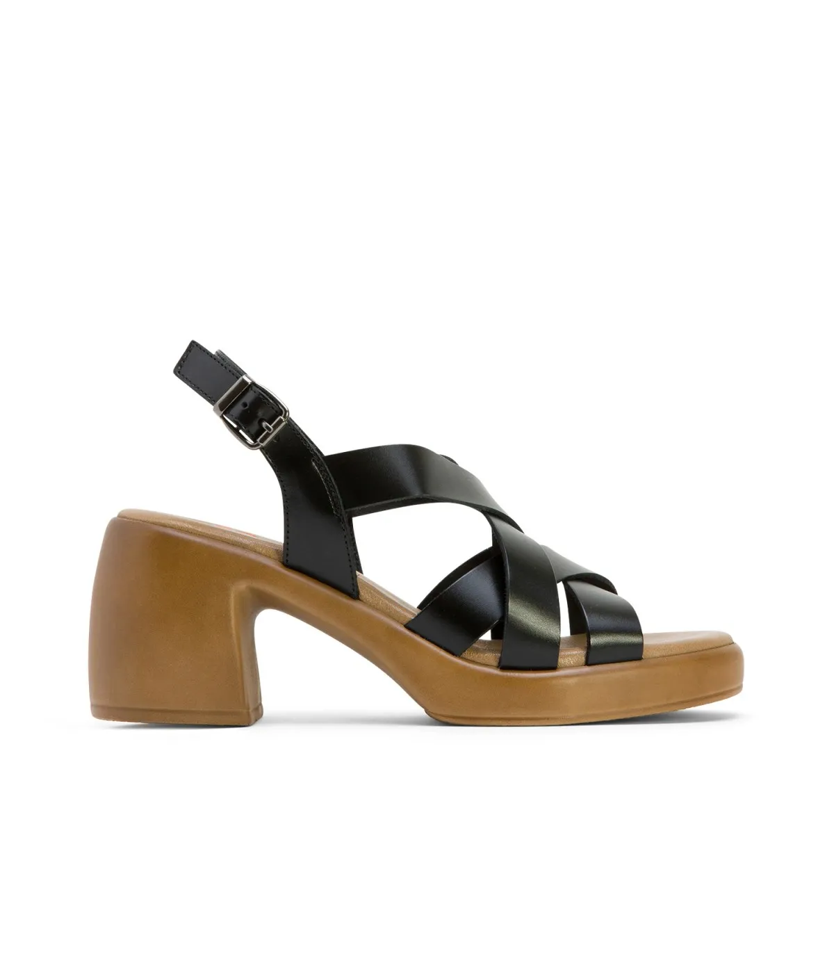 SANDALIA TACON DE PIEL NEGRO HADA
