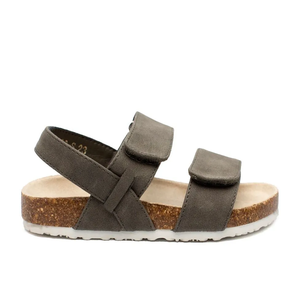Sandalias Bio Niño Kaki Con Velcro