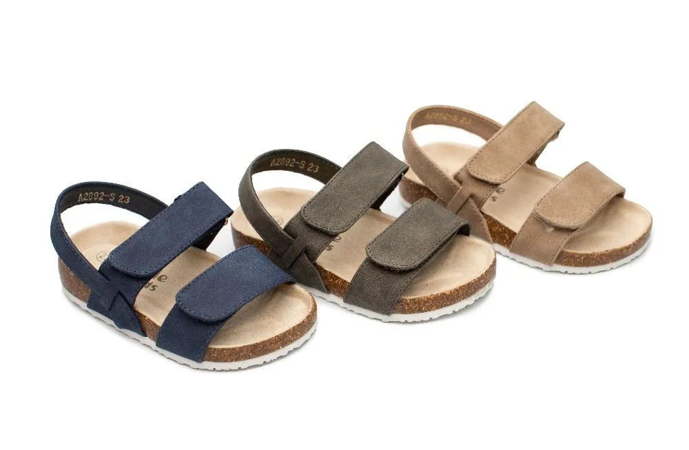 Sandalias Bio Niño Kaki Con Velcro