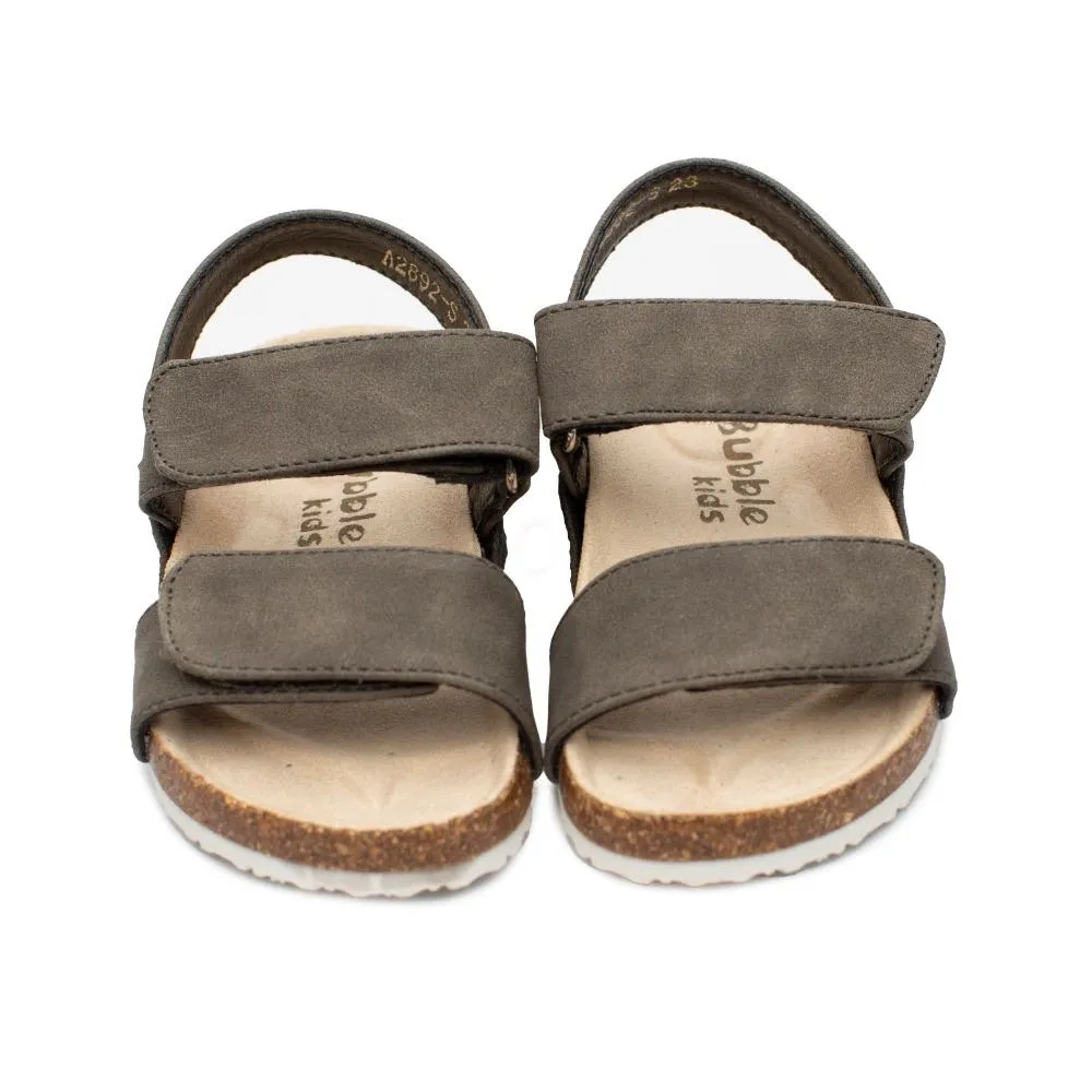 Sandalias Bio Niño Kaki Con Velcro