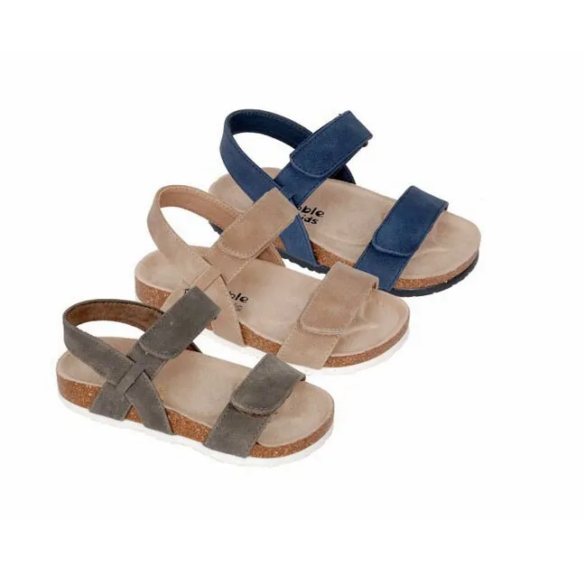 Sandalias Bio Niño Kaki Con Velcro