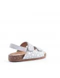 Sandalias Niña Bio Plata Con Velcro