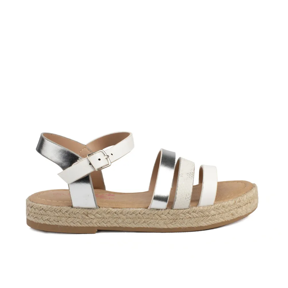 Sandalias Niña Blancas Esparto