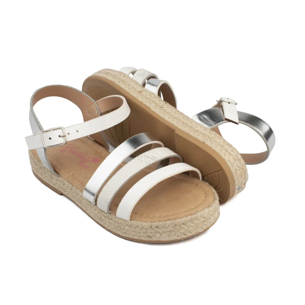 Sandalias Niña Blancas Esparto