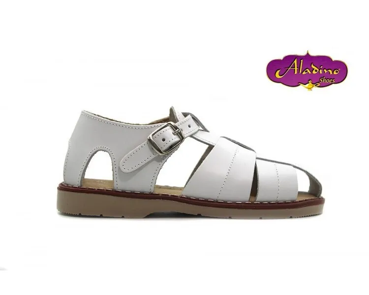 Sandalias Niño Blancas Piel Spain