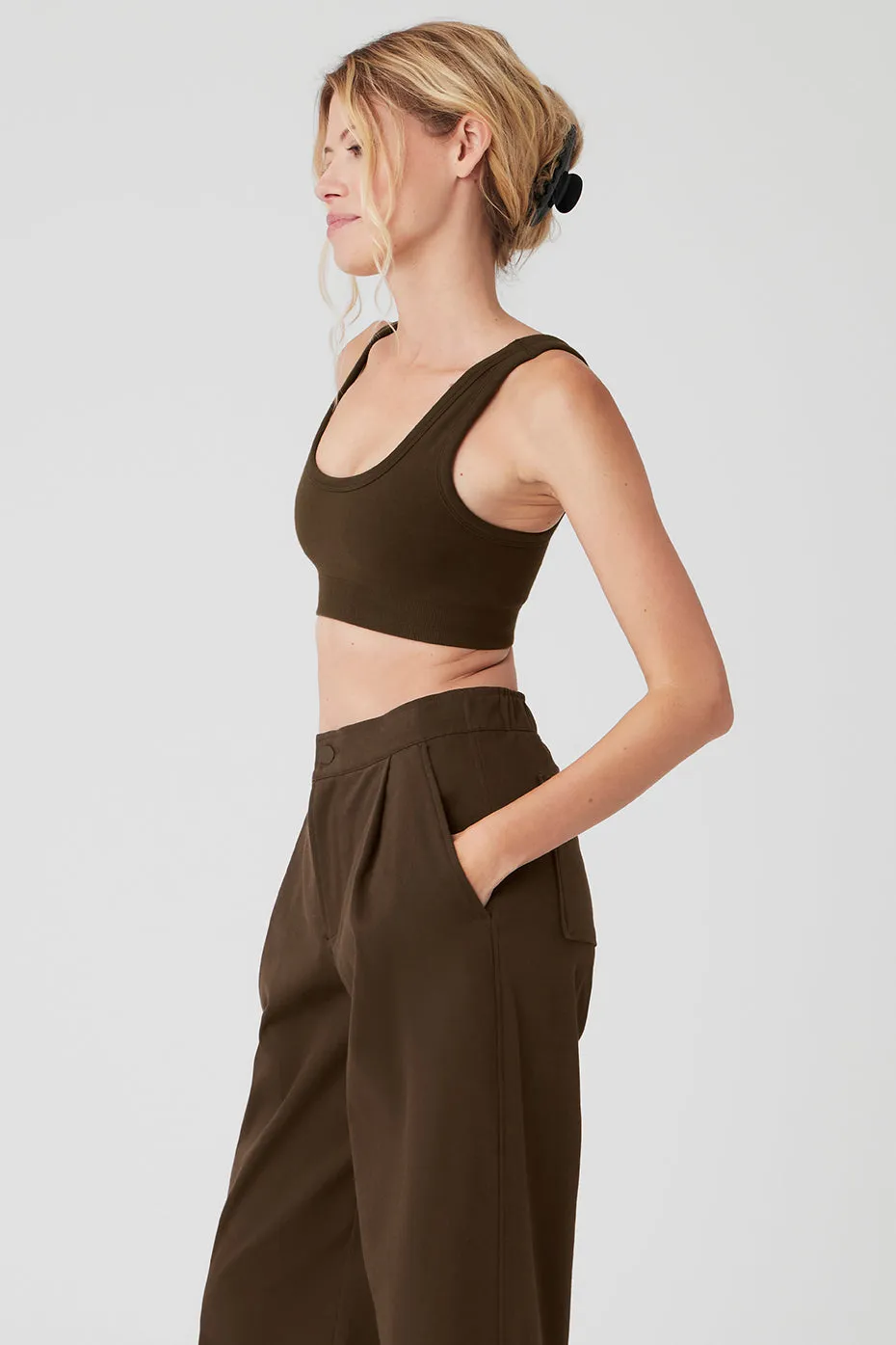SEAMLESS CHOSEN BRA  ESPRESSO