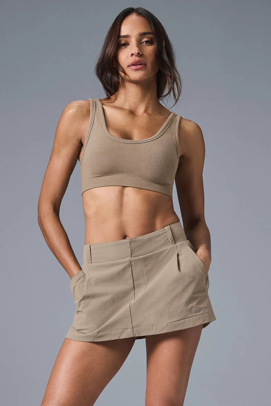 SEAMLESS CHOSEN BRA  GRAVEL