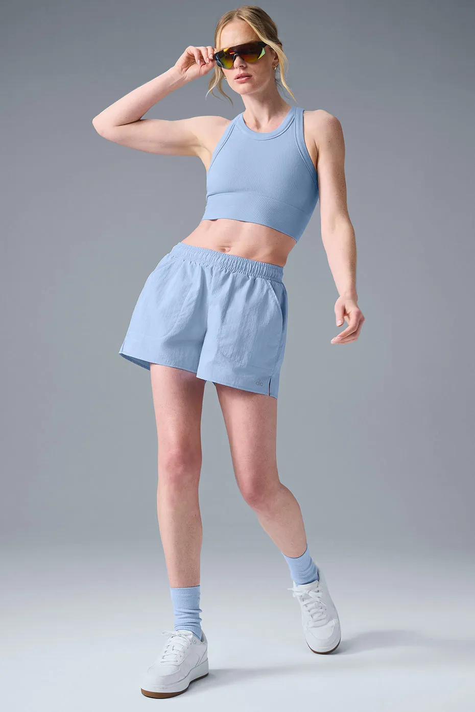 SEAMLESS DELIGHT HIGH NECK BRA  SEASHELL BLUE