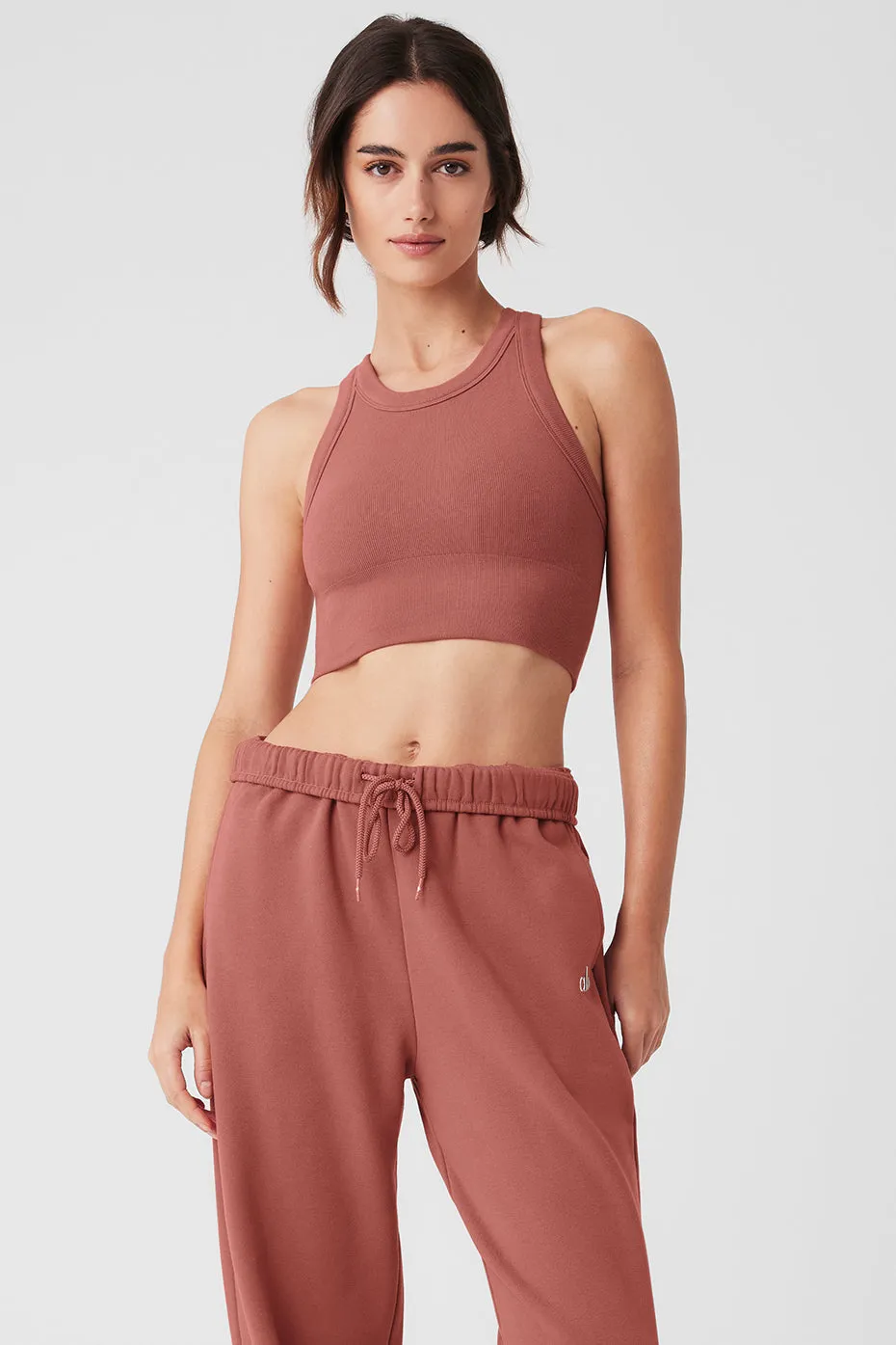 SEAMLESS DELIGHT HIGH NECK BRA  SOFT TERRACOTTA