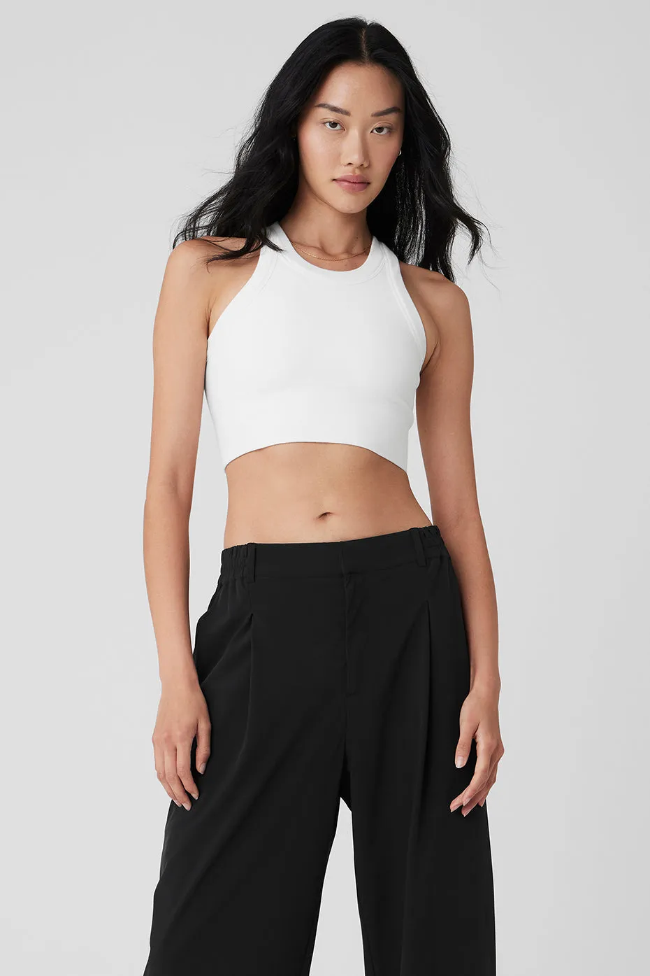 SEAMLESS DELIGHT HIGH NECK BRA  WHITE