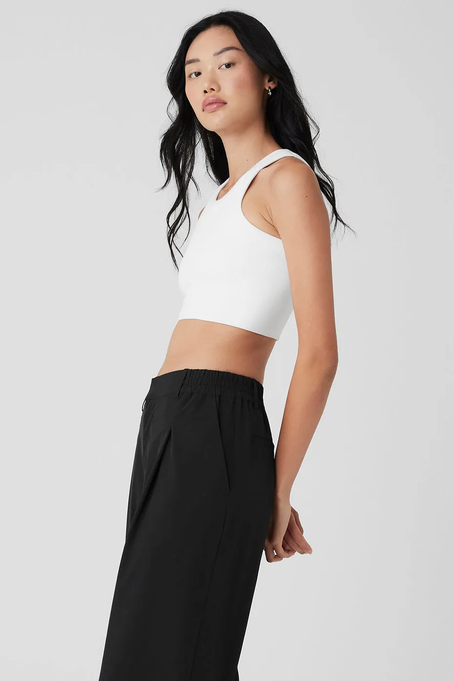 SEAMLESS DELIGHT HIGH NECK BRA  WHITE