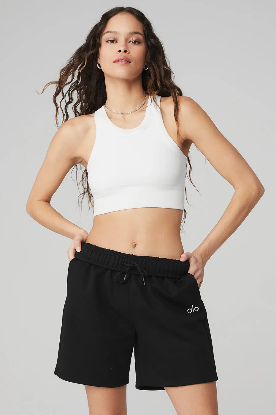 SEAMLESS DELIGHT HIGH NECK BRA  WHITE