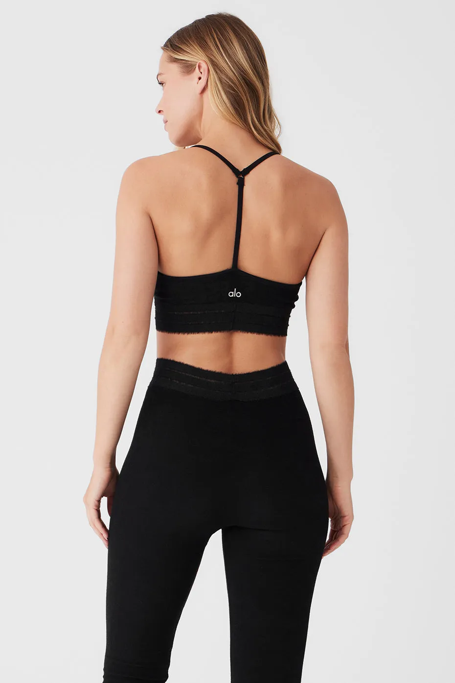 SEAMLESS LUXE TERRY CUDDLE BRA  BLACK