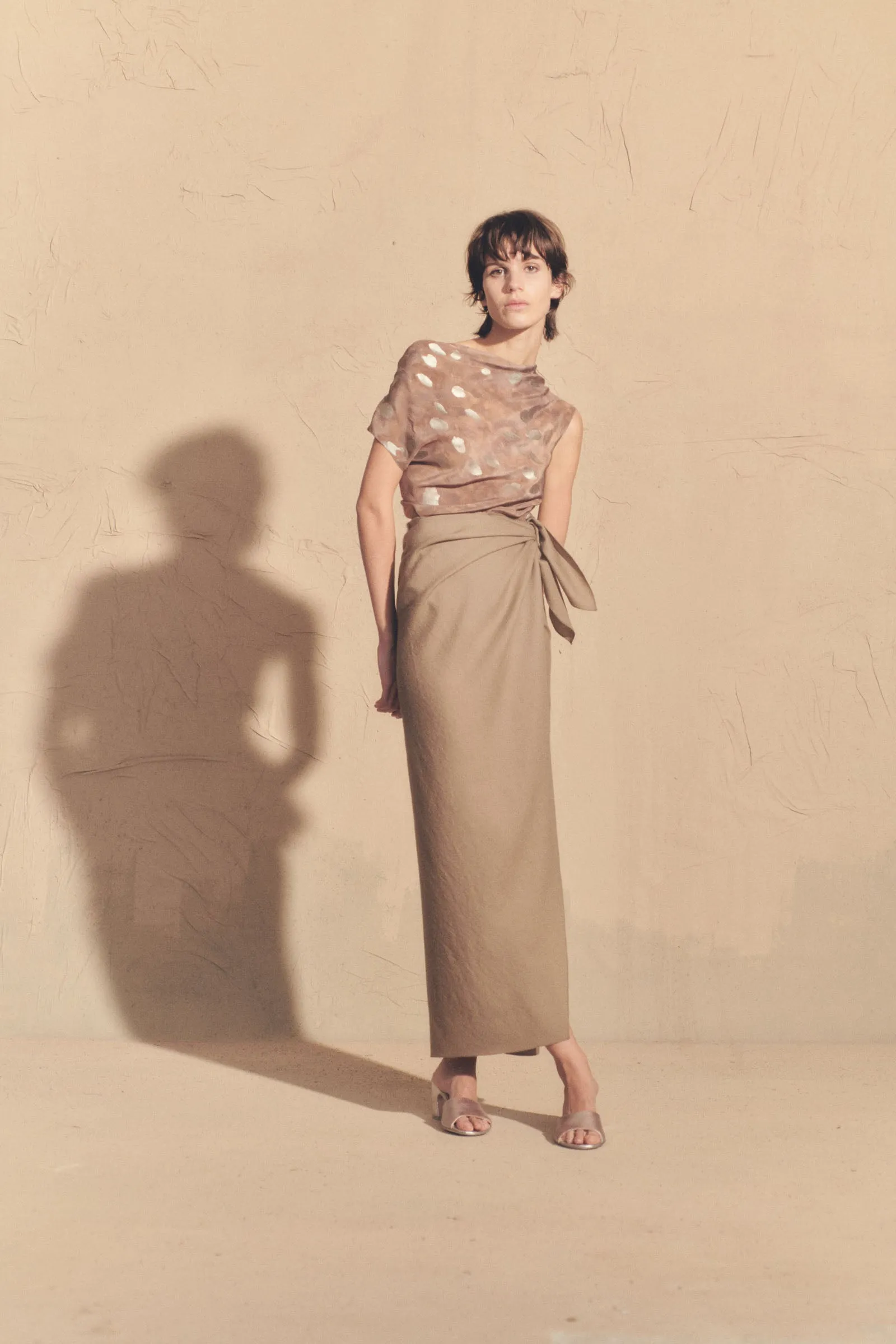 Selma, mink virgin wool skirt