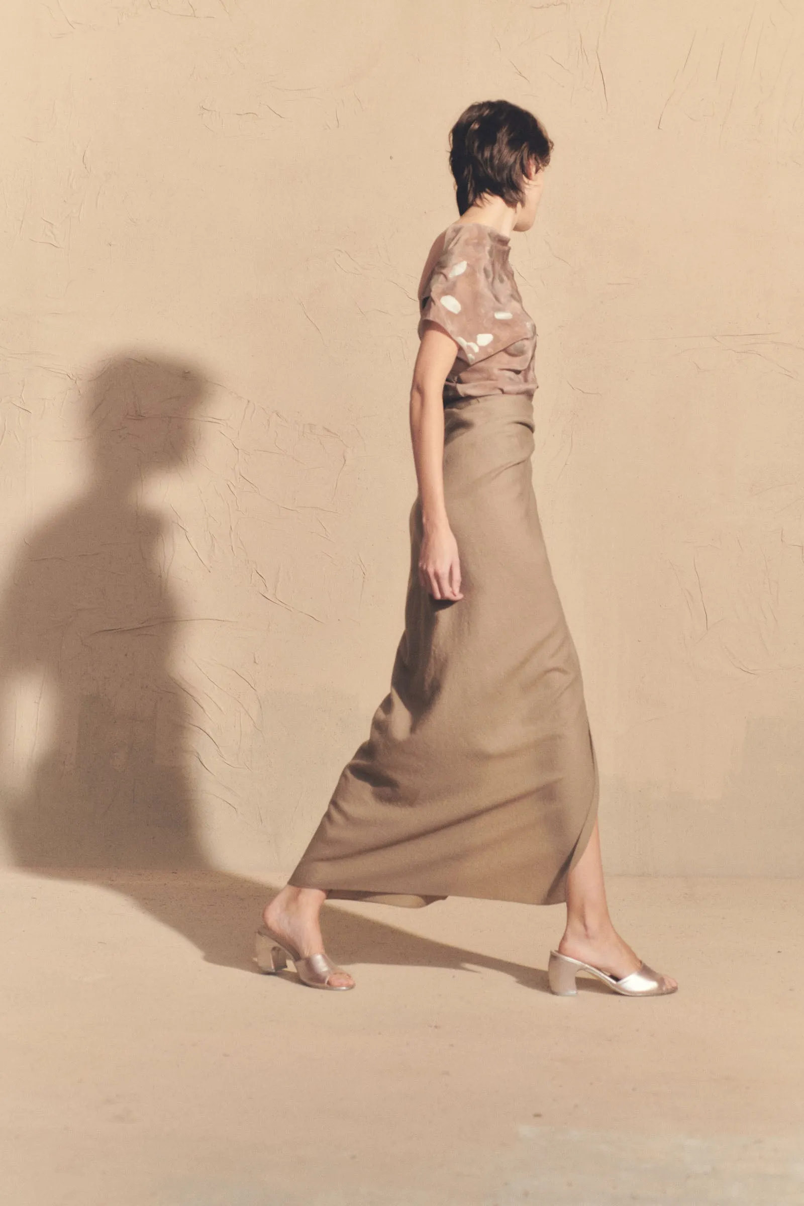 Selma, mink virgin wool skirt