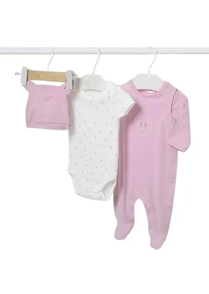 Set Pelele Body Mayoral Rosa Para Bebé