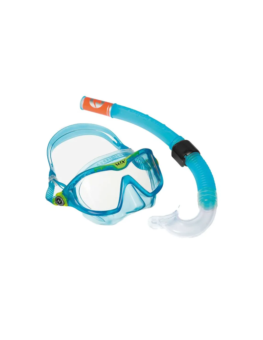 Set Tubo + Máscara Aqua Lung Combo Mix.A Light Blue Bright Green S Infantil