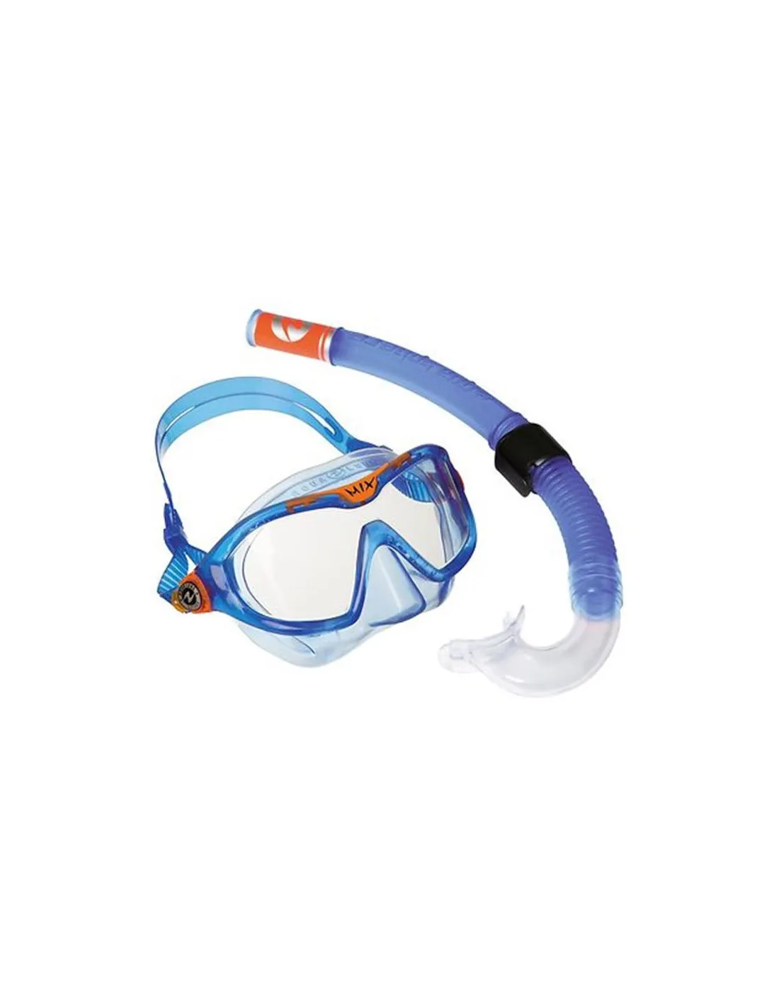 Set Tubo + Máscara Aqua Lung Mix Combo Blue Orange Infantil
