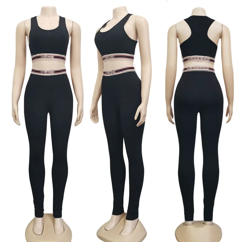 Sexy Women Ropa de yoga Suguantes de canciones Tanks Luxury Tees Legging Street sin mangas sin mangas