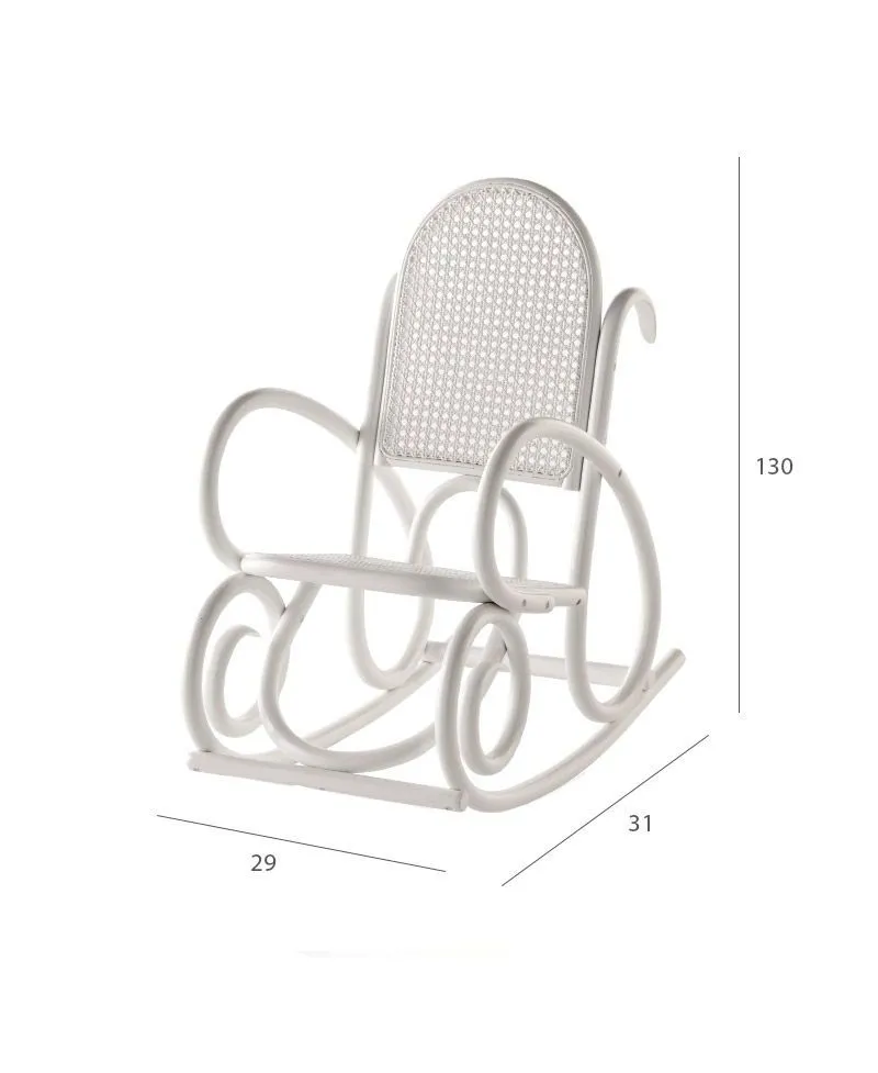 Silla Mecedora Infantil Blanca