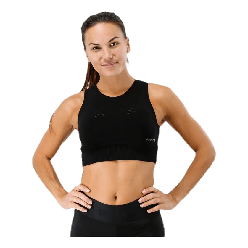 Skins DNAmic Seamless Square Womens Sports Bra Black