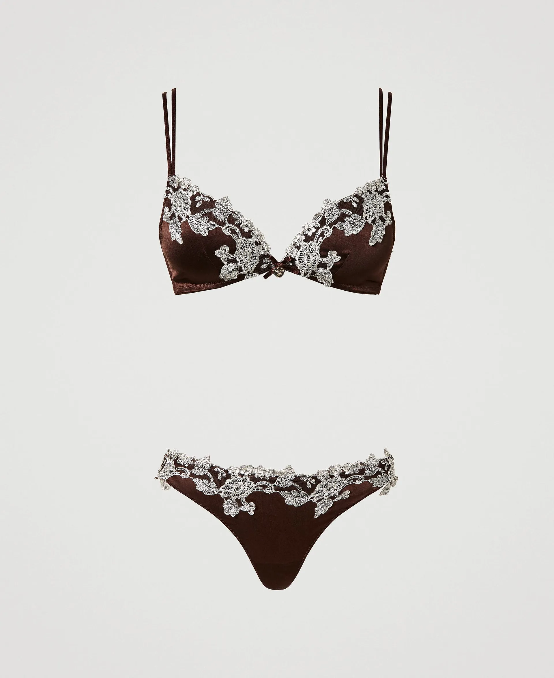 SOUTIENGORGE TRIANGLE ET STRING EN SOIE