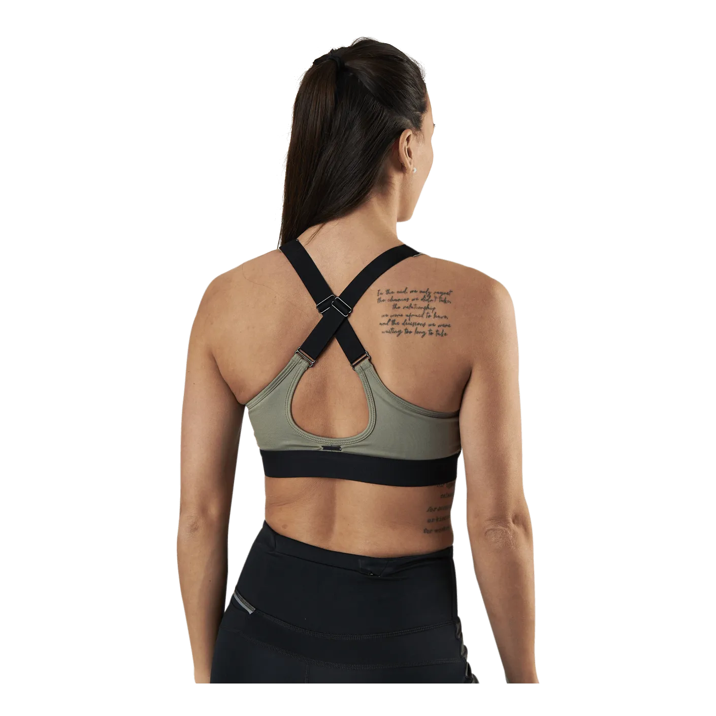 Stay In Place Padded Crossback Bra Green