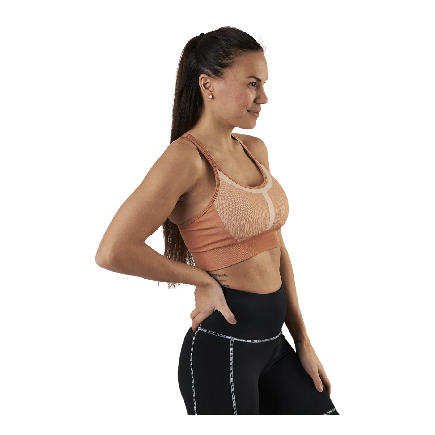 Stay In Place Seamless Strap Sports Bra Patterned