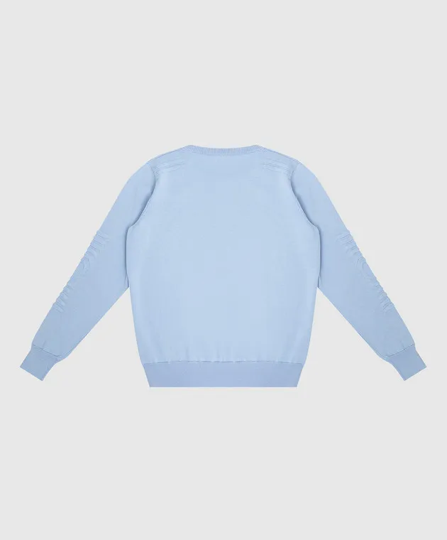 Stefano Ricci Children's blue sweater with a pattern