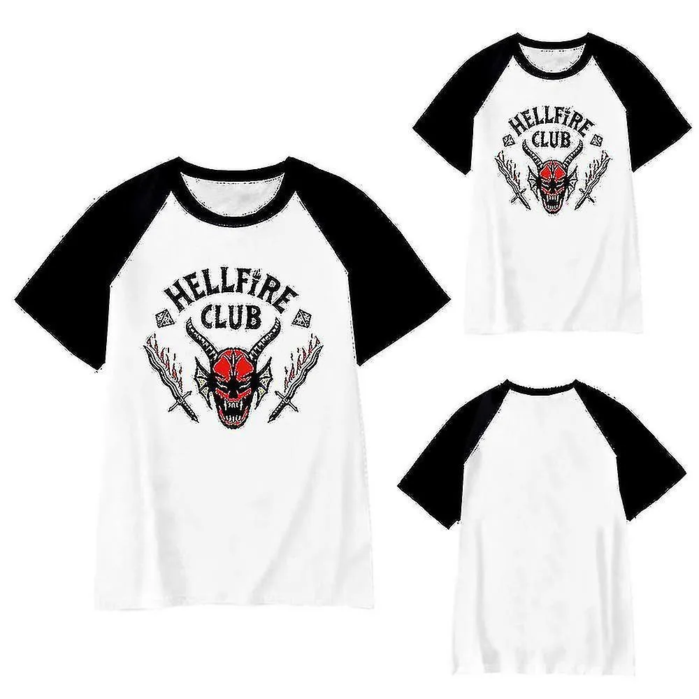 Stranger Things Temporada 4 Hellfire Club Disfraces Camisetas Niños Niños Niñas Manga Corta Tee Tops Fans Regalos