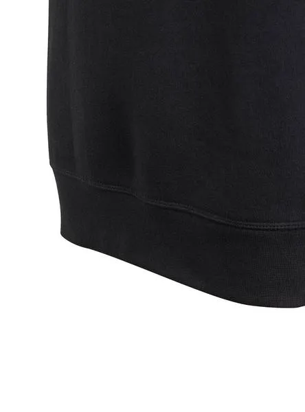 sudadera adidas crew negro blanco para niño