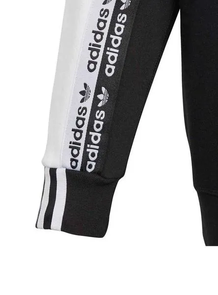 sudadera adidas crew negro blanco para niño