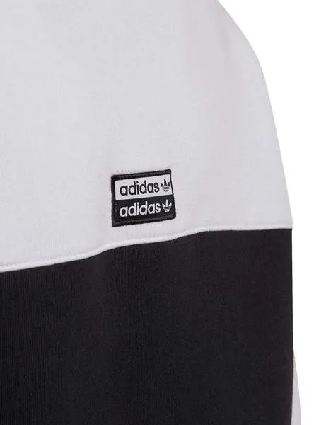 sudadera adidas crew negro blanco para niño