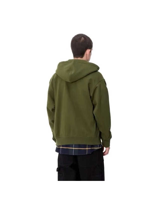 Sudadera con capucha y cremallera Carhartt WIP Hooded American Script Jacket Tarragon