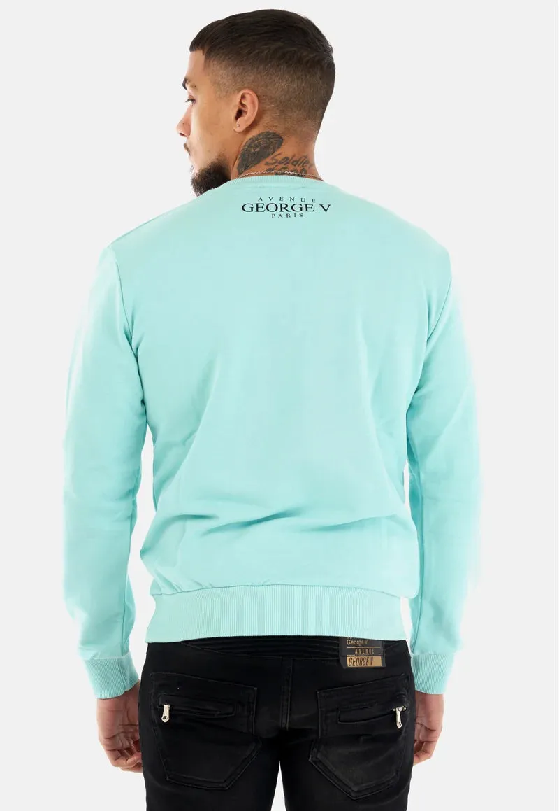 SUDADERA GEORGE V  GV2324 BABY BLUE/RED
