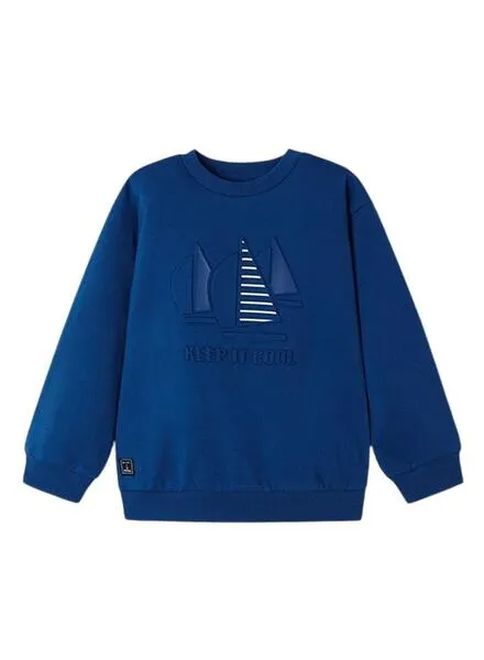 Sudadera Mayoral Embossed Azul para Niño