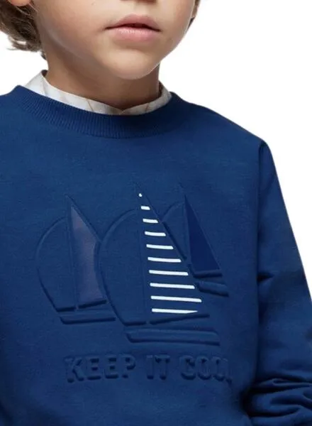 Sudadera Mayoral Embossed Azul para Niño